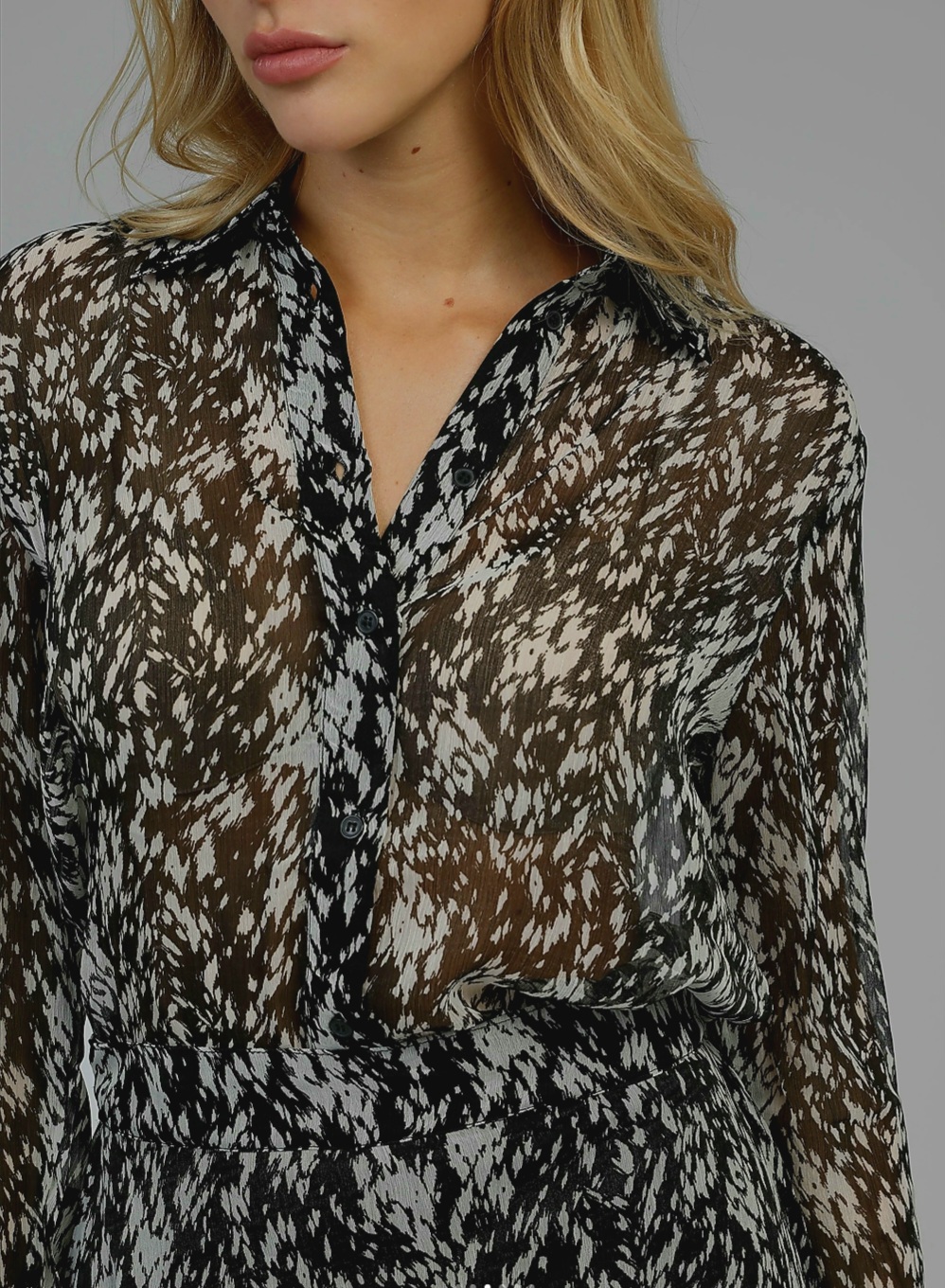 Chemise imprimée en voile